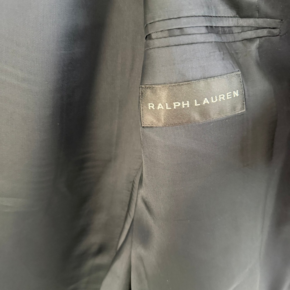 Ralph Lauren Men's Navy Wool Suit Jacket Blazer Size 42L Drop 7 Made in Italy - Picture 4 of 16